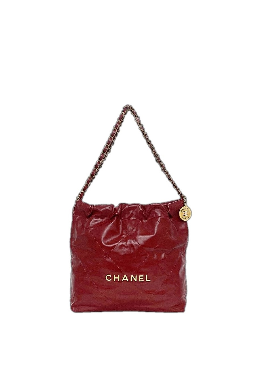 Chanel Drawstring Shoulder Bag Red 22